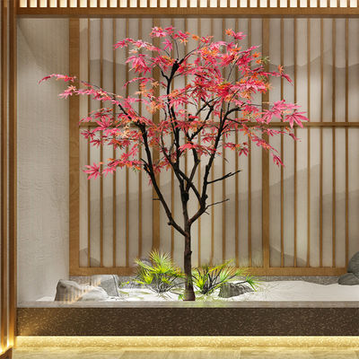 1.8m Artificial Maple Tree No Nursing Plant Custom Color Real Stem Fabric Leaves