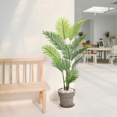 PONY Artificial Floor Palm Tree Indoor Decor Potted No Water Natural Look