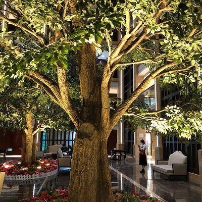 10-13ft Customizable Large Artificial Banyan Ficus Tree With Dense Canopy - Lobby Centerpiece For Commercial Spaces