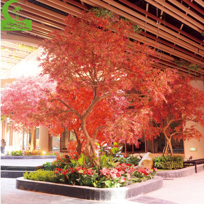 artificial 3.5-4.5 autumn flame dark red maple tree for wedding hotel shopping mall decoration
