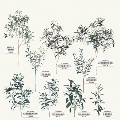 High Quality Wholesale Silk Greenery Olive Tree Branches Decor Olive Faux Olive Spray For Home Party