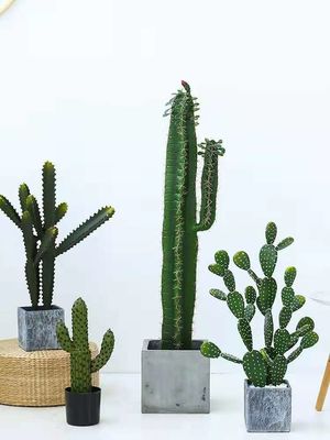 Nordic Cactus Artificial Green Plant Bedroom Floor Potted Fire Retardant