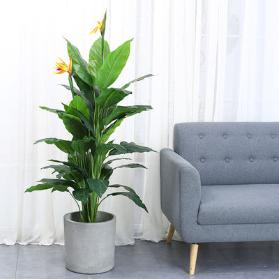 Anti UV Artificial Landscape Trees Paradise Bird Indoor Decor Natural Look Evergreen Plant