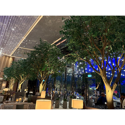 10-13ft Customizable Large Artificial Banyan Ficus Tree With Dense Canopy - Lobby Centerpiece For Commercial Spaces