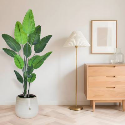 Faux Traveller's Palm Tree (artificial birds of paradise plant) - 180cm/210cm Realistic PE Leaf Artificial Plant for Indoor Outdoor Decor