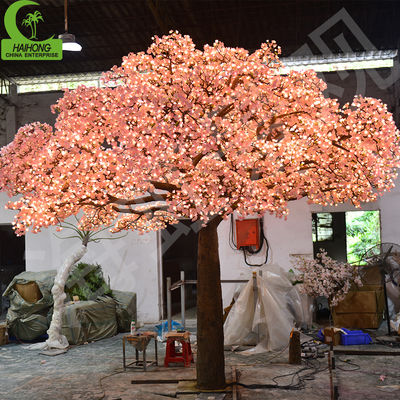 3m-6m LED Lights Artificilal Cherry Flowers Tree Customize Indoor Sakura Faux Decor Tree Big Artifical Blossom Trees for Wedding