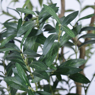 artificial plant manufacturer Customizable Size Lifelike Artificial Silk Olive Tree for Hotel Lobby Decor