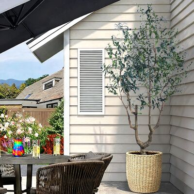 असली लकड़ी के तने के साथ बड़ा कृत्रिम जैतून का पेड़ - होटल लॉबी और लक्जरी विला प्रवेश द्वार सजावट के लिए 7FT और 8FT आकार