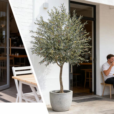 गर्म बिक्री कृत्रिम संयंत्र जो बर्तन में जैतून के पेड़ों को जोड़ता है उच्च गुणवत्ता वाले सजावटी जैतून का पेड़ आंतरिक सजावट के लिए कृत्रिम