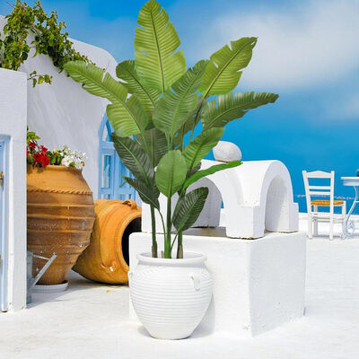 High Quality Real Touch Leaves Artificial Plant Strelitzia Nicolai Fire Resistant Faux Bird of Paradise for Indoor and Outdoor