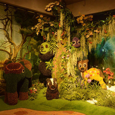 PE Leaf Anti Aging Vertical Greening Decorative For Landscaping