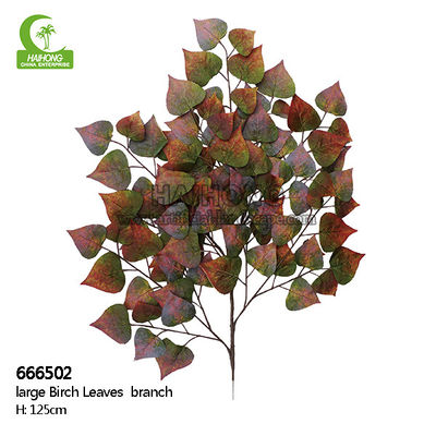 Fire Retardant 60cm Height Artificial Tree Branches , Artificial Birch Leaves Silk